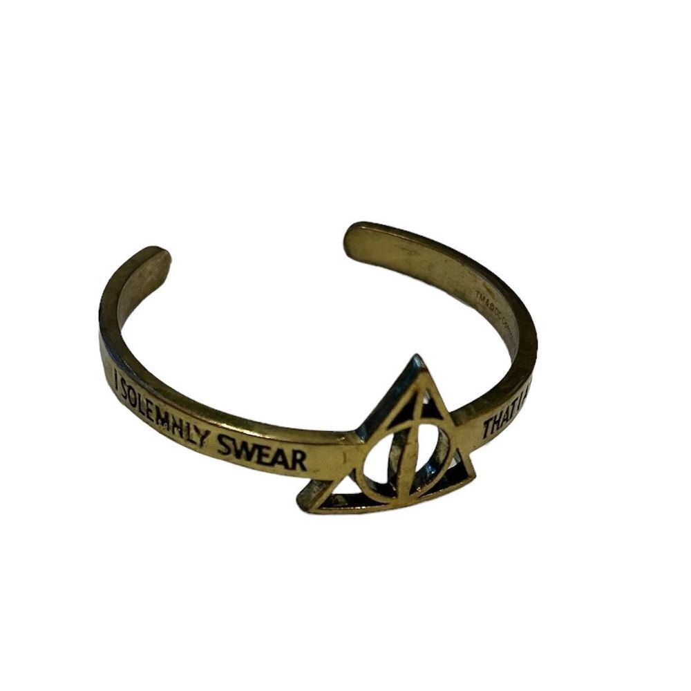 Vintage Harry Potter Brass Bracelet “ I Solemnly Swear I Am Up To No Good”